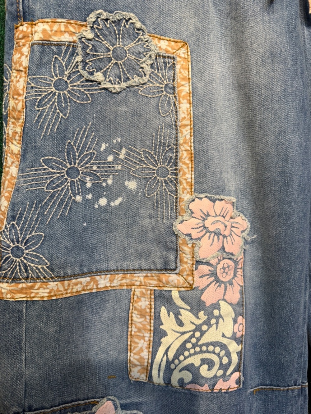 1039 New Oli&Hali Dream Vintage Bloom Patchwork Jeans - Picture 7 of 12